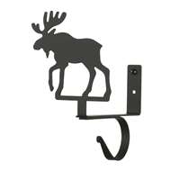 Moose Black Metal Curtain Shelf Brackets 1 Pair