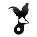 Rooster Door Silhouette Black Handle/Knob Dressup