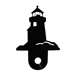 Lighthouse Door Silhouette Black Handle/Knob Dressup