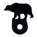 Bear Door Silhouette Black Handle/Knob Dressup