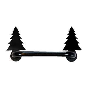Pine Tree Black Horizontal Door Handle