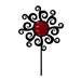 Decorative Garden Stakes w/ Colored Lens - Artistic Flower