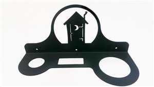 Outhouse Black Metal Hair Dryer Rack