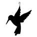 Hummingbird Black Metal Hanging Silhouette