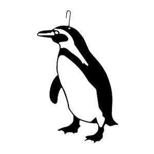 Penguin Black Metal Hanging Silhouette