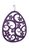 Easter Egg Lavender/Purple Metal Hanging Silhouette