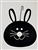 Bunny Head Black Metal Hanging Silhouette