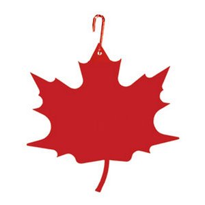 Maple Leaf Metal Hanging Silhouette-RED