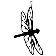 Dragonfly Black Metal Hanging Silhouette