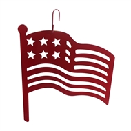American Flag Red Metal Hanging Silhouette