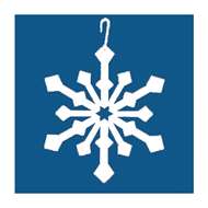 Snowflake White Metal Hanging Silhouette
