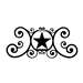 Star Black Metal Over Door Plaque