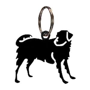 Black Metal Key Ring: Dog