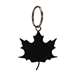 Black Metal Key Ring: Maple Leaf