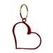 Metal Key Ring: Heart - RED