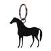 Black Metal Key Ring: Horse