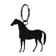 Black Metal Key Ring: Horse