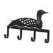 Black Metal Key Ring Holder: Loon