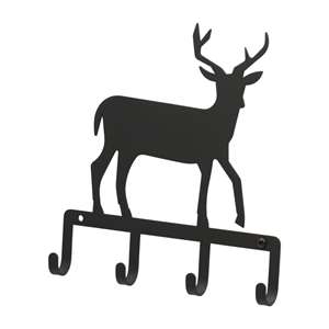 Black Metal Key Ring Holder: Deer