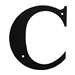 Black Metal Letter: C Small