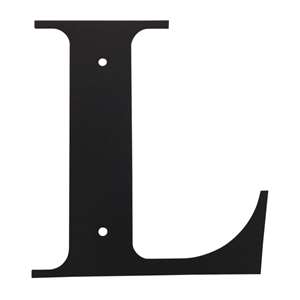 Black Metal Letter: L Large