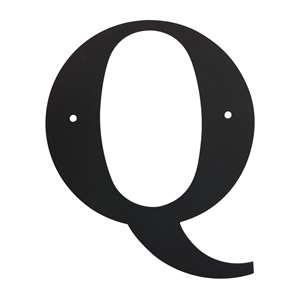 Black Metal Letter: Q Medium