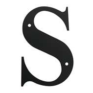 Black Metal Letter: S Small