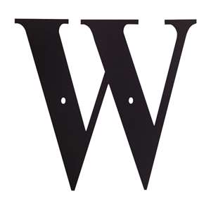 Black Metal Letter: W Medium