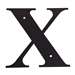 Black Metal Letter: X Small