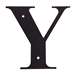 Black Metal Letter: Y Medium