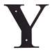 Black Metal Letter: Y Small