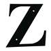 Black Metal Letter: Z Large