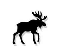 Moose Black Metal Magnet