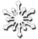 Snowflake Black Metal Magnet