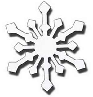 Snowflake Black Metal Magnet