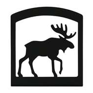 Moose Black Metal Upright Napkin Holder