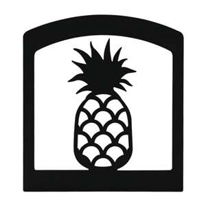 Pineapple Black Metal Upright Napkin Holder