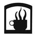 Coffee Cup Black Metal Upright Napkin Holder