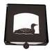 Loon 2-Piece Black Metal Flat Napkin Holder