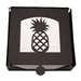 Pineapple 2-Piece Black Metal Flat Napkin Holder