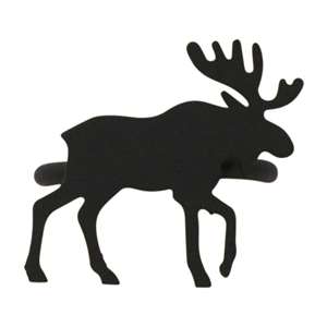 Moose Black Metal Napkin Ring