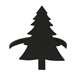 Pine Tree Black Metal Napkin Ring
