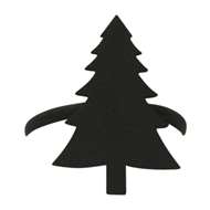 Pine Tree Black Metal Napkin Ring