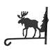 Black Metal Plant Hanger Moose w/tree -12 In. Depth