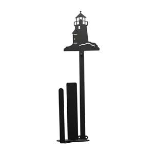 Lighthouse Black Metal Paper Towel -Vertical Wall mount