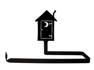 Outhouse Black Metal Paper Towel Holder -Horizontal Wall mount