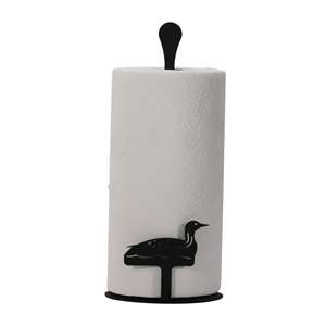 Loon Black Metal Paper Towel Stand -Counter Top