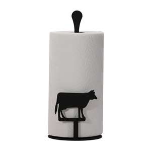 Cow Black Metal Paper Towel Stand -Counter Top