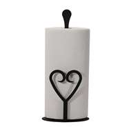 Heart Black Metal Paper Towel Stand -Counter Top