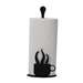 Coffee Cup Black Metal Paper Towel Stand -Counter Top
